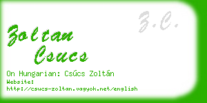 zoltan csucs business card