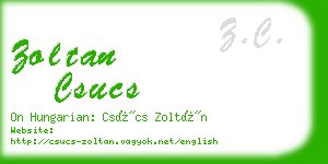 zoltan csucs business card